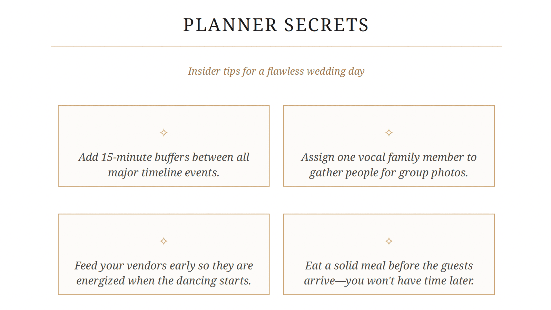 Wedding Day Timeline & Operations Guide