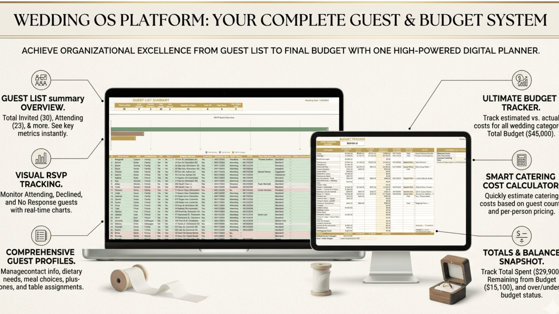 Wedding OS budgeting tab